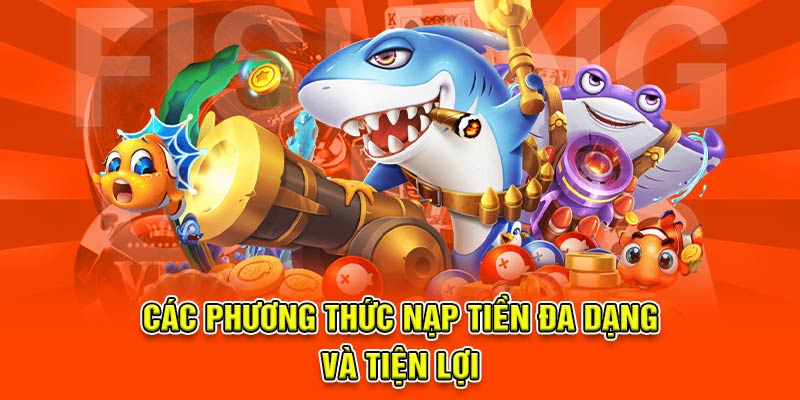 Các phương thức nạp tiền đa dạng và tiện lợi